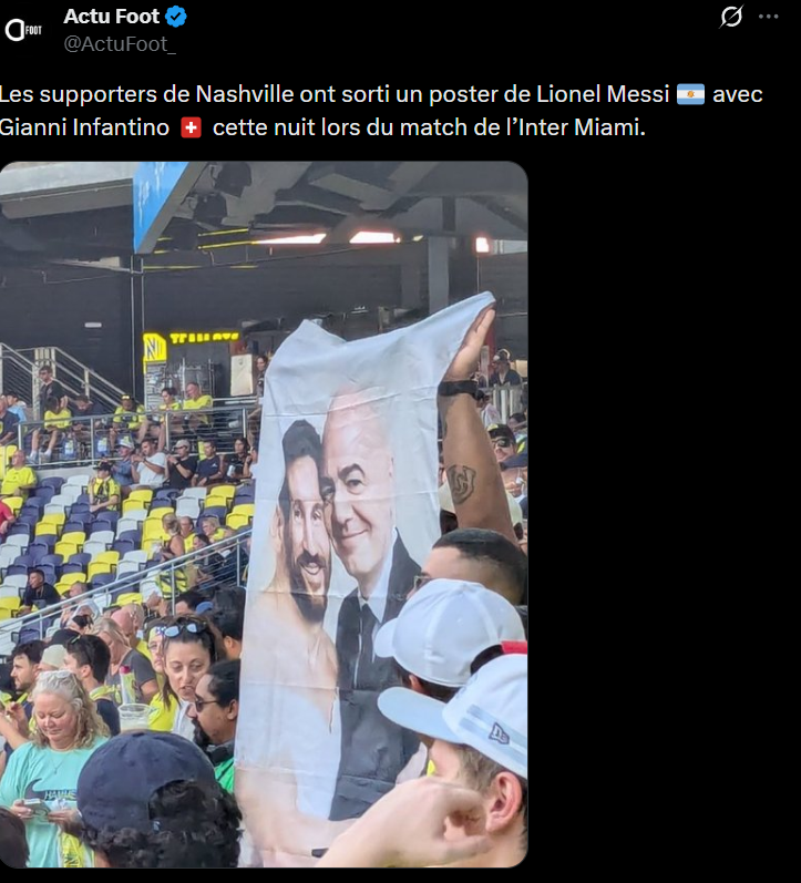 Oto TRANSPARENT UDERZAJĄCY w Messiego na meczu Interu Miami!